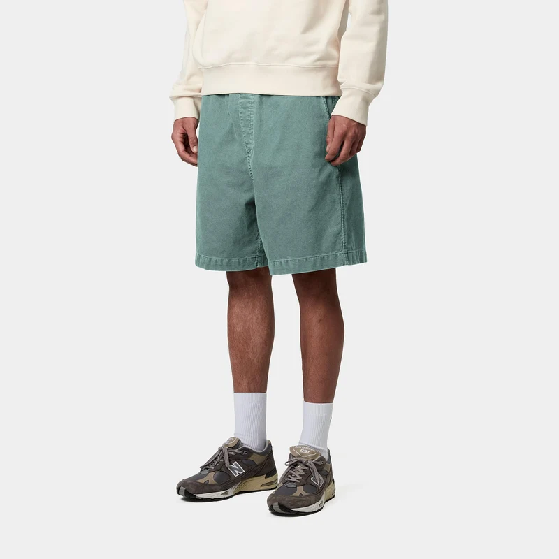 Carhartt WIP Herren Reynold Forsyth Cordshorts | Silver Pine Dusky Washed