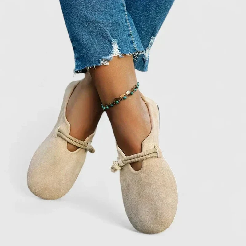 Sophie | Damen Orthopädische Slipper Flache Schuhe Seildetail Rundkappe