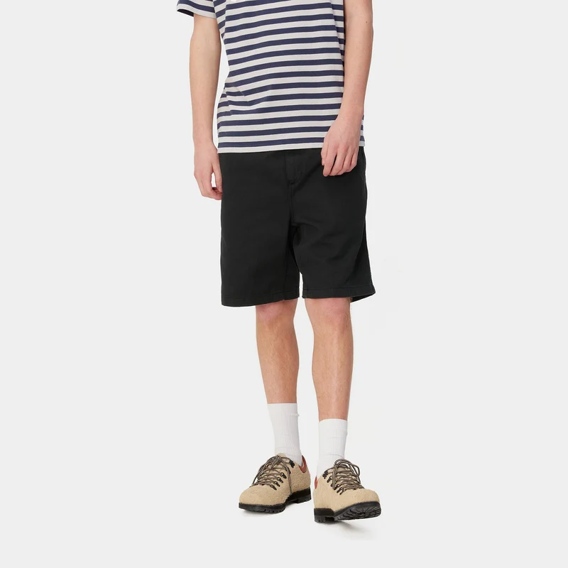 Carhartt WIP Herren Flint Moraga Twill Short | Schwarz