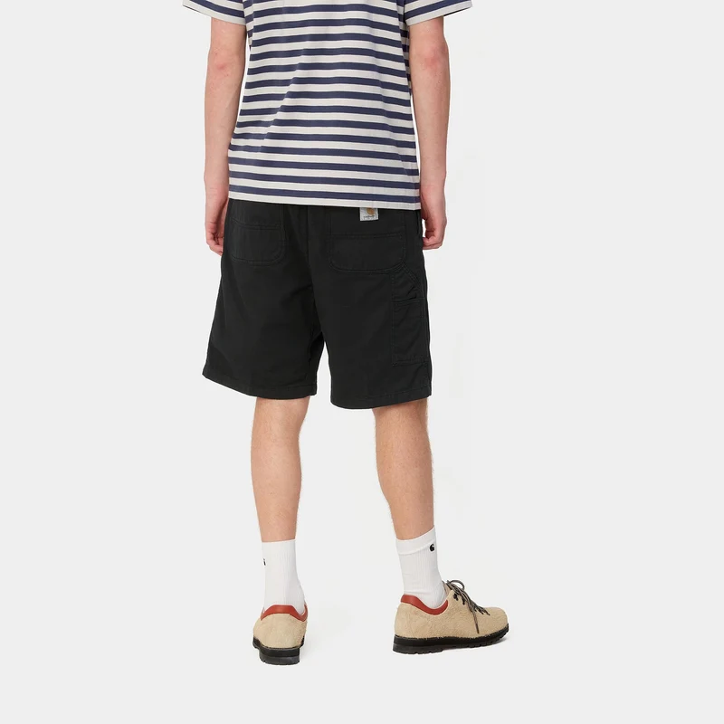 Carhartt WIP Herren Flint Moraga Twill Short | Schwarz