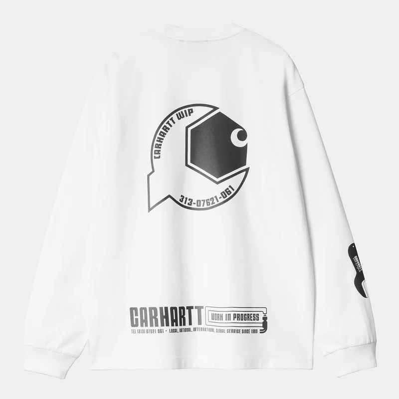Carhartt WIP Herren WIP Industry Langarm-T-Shirt | Weiß