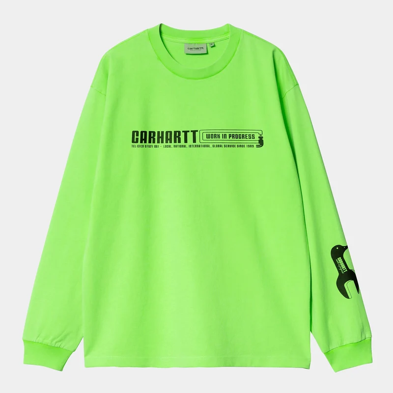 Carhartt WIP Herren WIP Industry Langarm T-Shirt | Lumo Grün