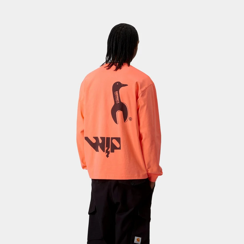 Carhartt WIP Herren WIP Industry Langarm T-Shirt | Lumo Orange