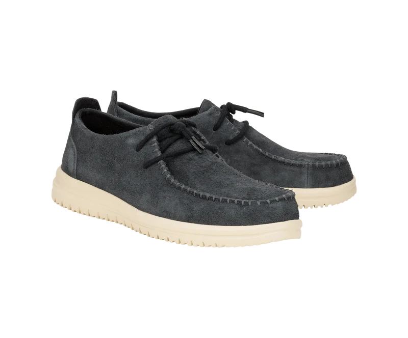 Hey Dude Wally NXT Moc Loafer für Herren | Schwarz / Holz-Esche