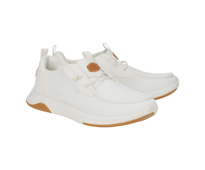 Hey Dude Wally Drift Mesh-Mokassin für Herren | Weiß