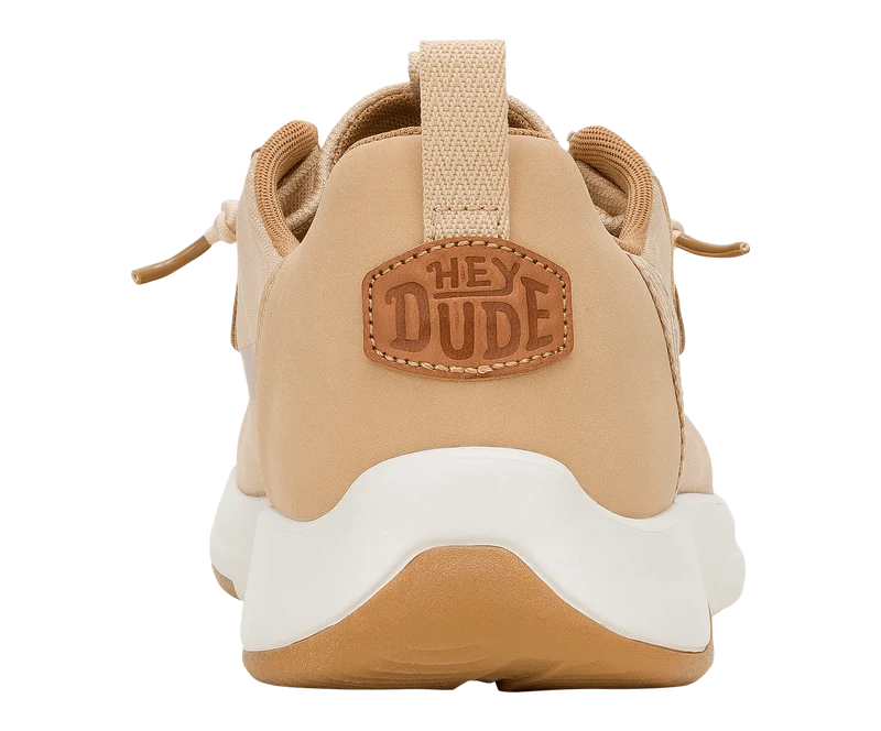 Hey Dude Wally Drift Mesh-Mokassin für Herren | Irish Cream / Weiß