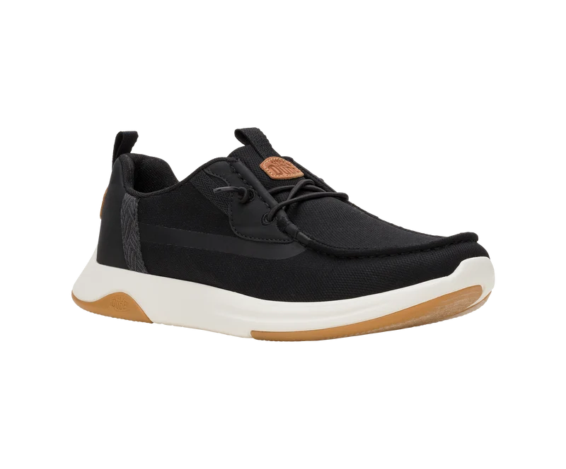 Hey Dude Wally Drift Mesh-Mokassin für Herren | Schwarz/Weiß