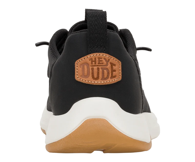 Hey Dude Wally Drift Mesh-Mokassin für Herren | Schwarz/Weiß