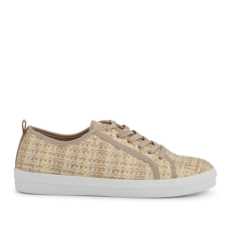 Knitted-Upper Lace-Up Trainers - PINYI41007 / 327 513 - Beige Multi