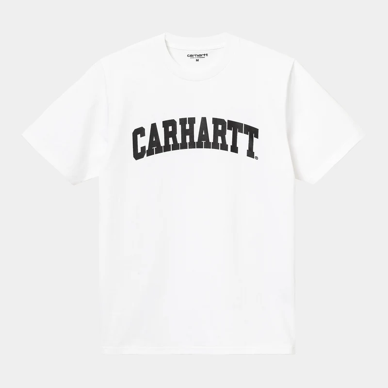 Carhartt WIP Kurzärmliges University-T-Shirt für Herren - Weiß