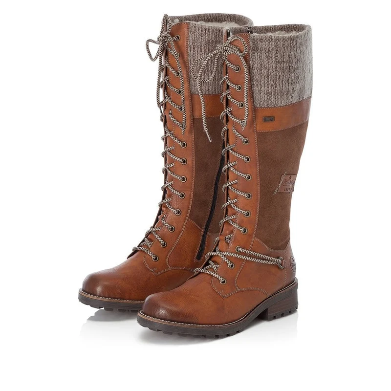 Rieker Damenmode Hohe Lederstiefel - Braun
