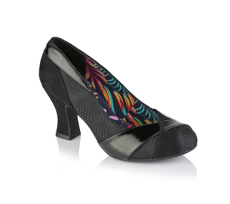 Ruby Shoo – Tatum-Absatz – Schwarz – mit abnehmbarer Schleife