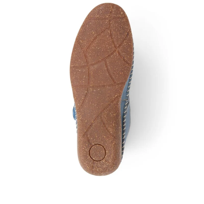 Leather Mary Janes - HAK39031 / 325 542 - Denim