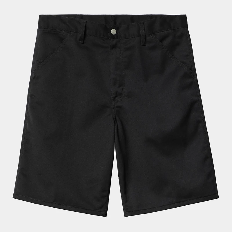 Carhartt WIP Herren Simple Denison Twill Shorts | Schwarz gespült