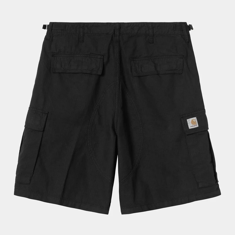 Carhartt WIP Herren Alan Cargo Short | Schwarzes Stückgefärbt