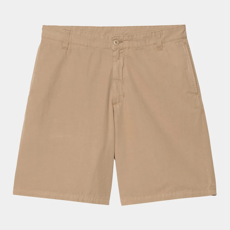 Carhartt WIP Herren Calder Dothan Popeline Short | Stückgefärbtes Leder
