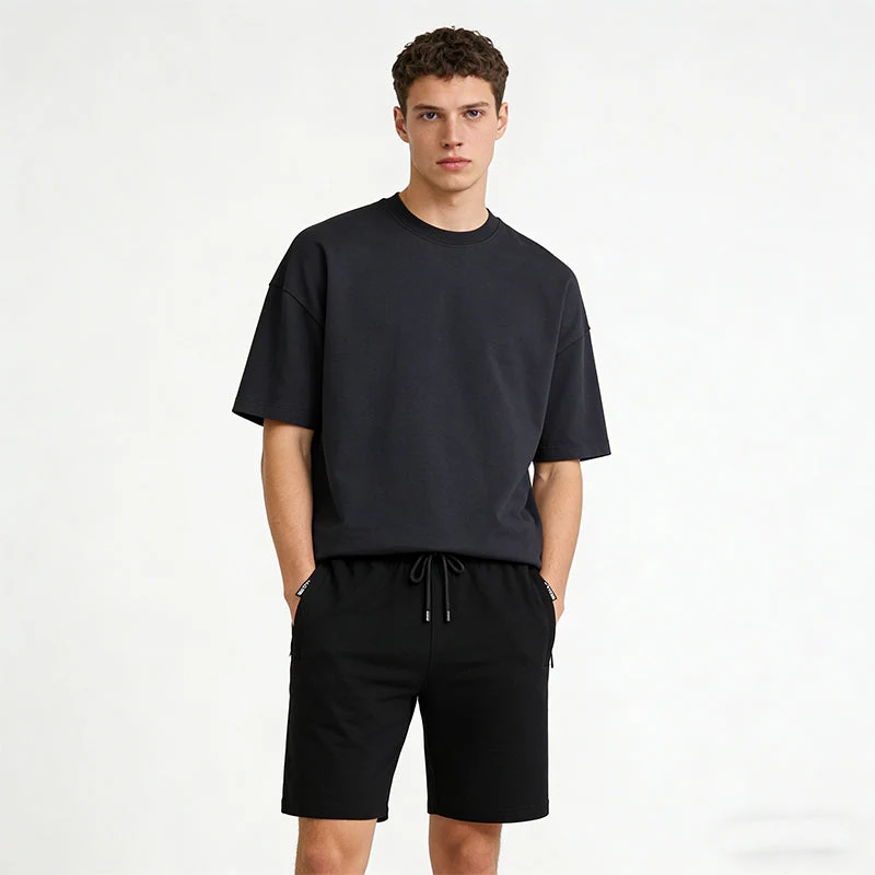 Rhodieve | Elastische Sportshorts mit Reißverschlusstaschen