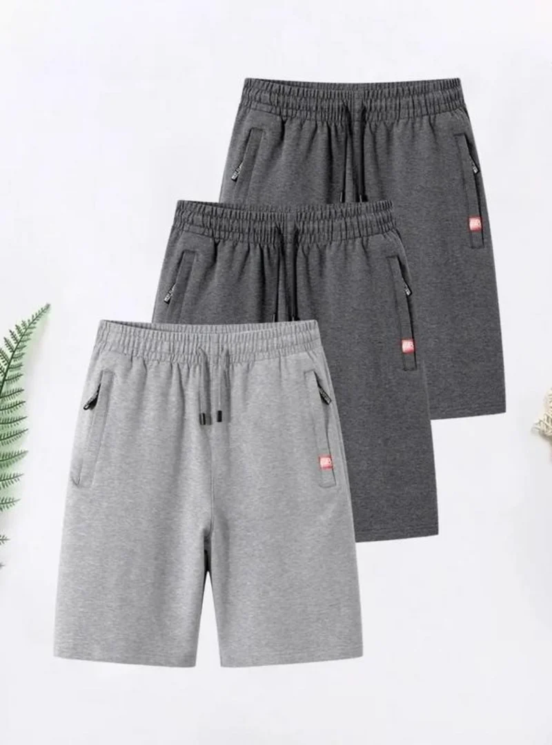 Rhodieve | Elastische Sportshorts mit Reißverschlusstaschen
