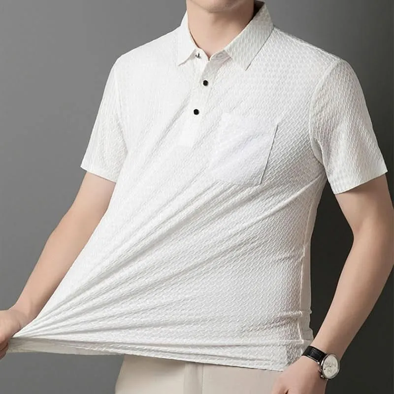 Carlitos | Strukturiertes Kurzarm-Poloshirt für Herren