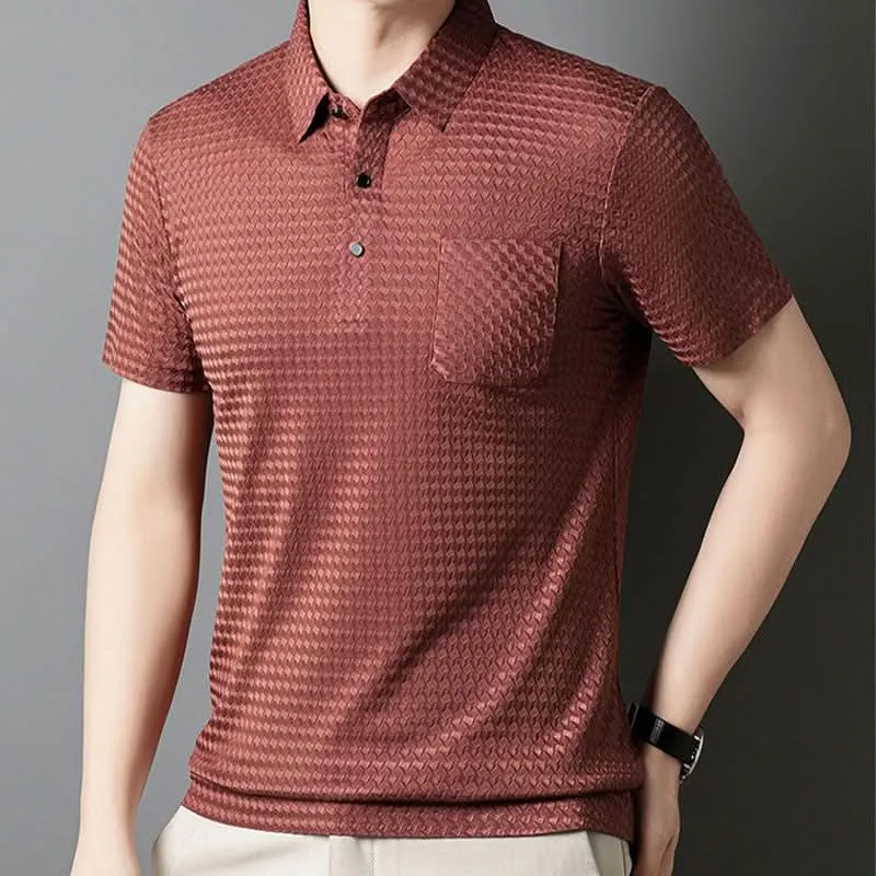 Carlitos | Strukturiertes Kurzarm-Poloshirt für Herren