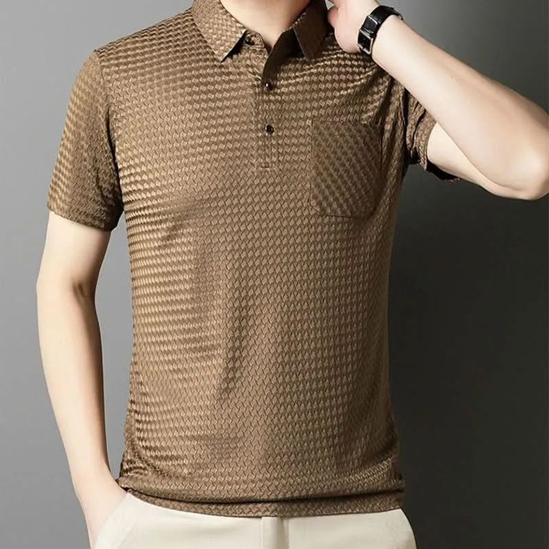 Carlitos | Strukturiertes Kurzarm-Poloshirt für Herren