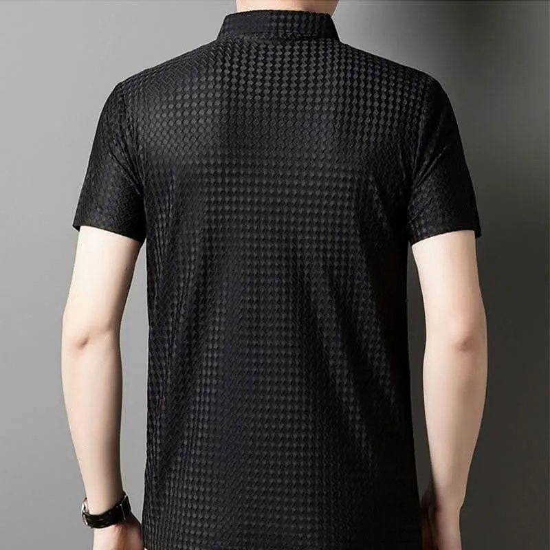 Carlitos | Strukturiertes Kurzarm-Poloshirt für Herren