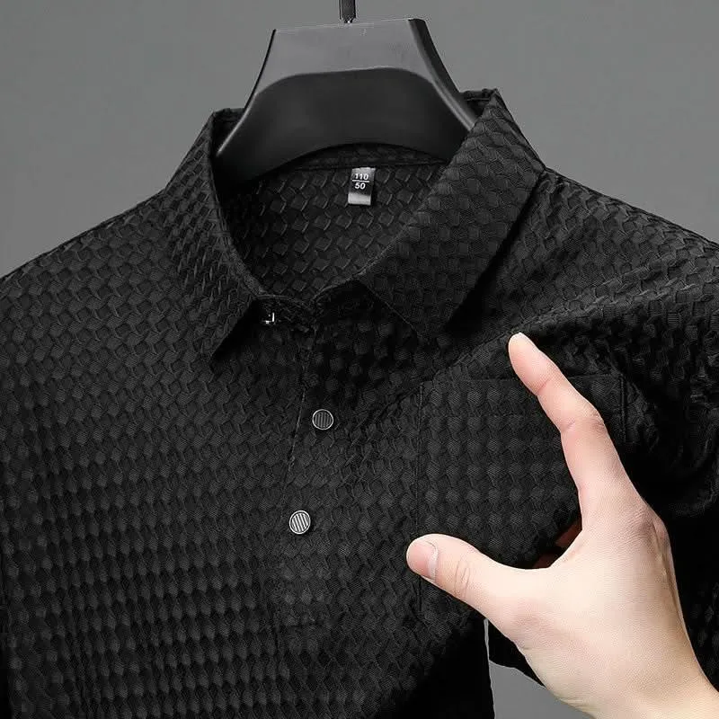 Carlitos | Strukturiertes Kurzarm-Poloshirt für Herren