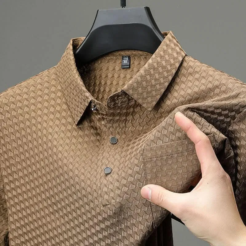 Carlitos | Strukturiertes Kurzarm-Poloshirt für Herren