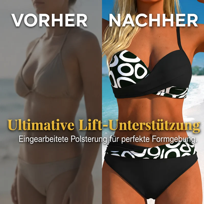 Amelisse | Femininer Wickel-Bikini mit Push-up-Effekt