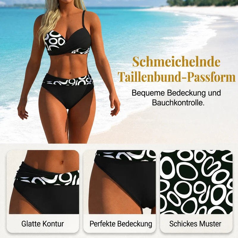 Amelisse | Femininer Wickel-Bikini mit Push-up-Effekt