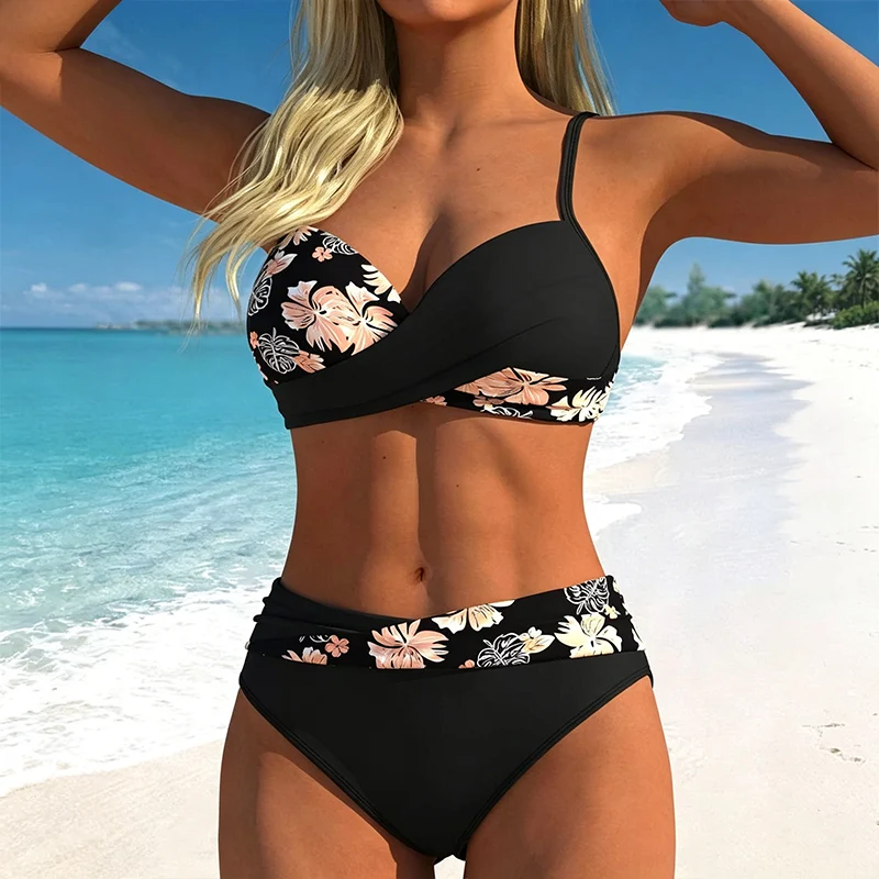 Amelisse | Femininer Wickel-Bikini mit Push-up-Effekt