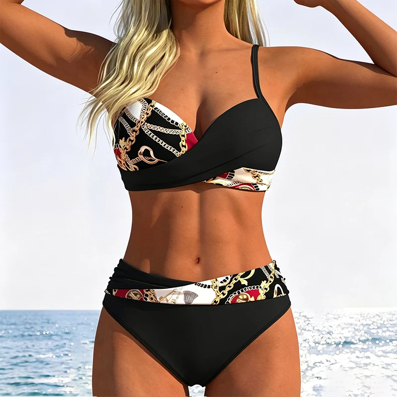 Amelisse | Femininer Wickel-Bikini mit Push-up-Effekt