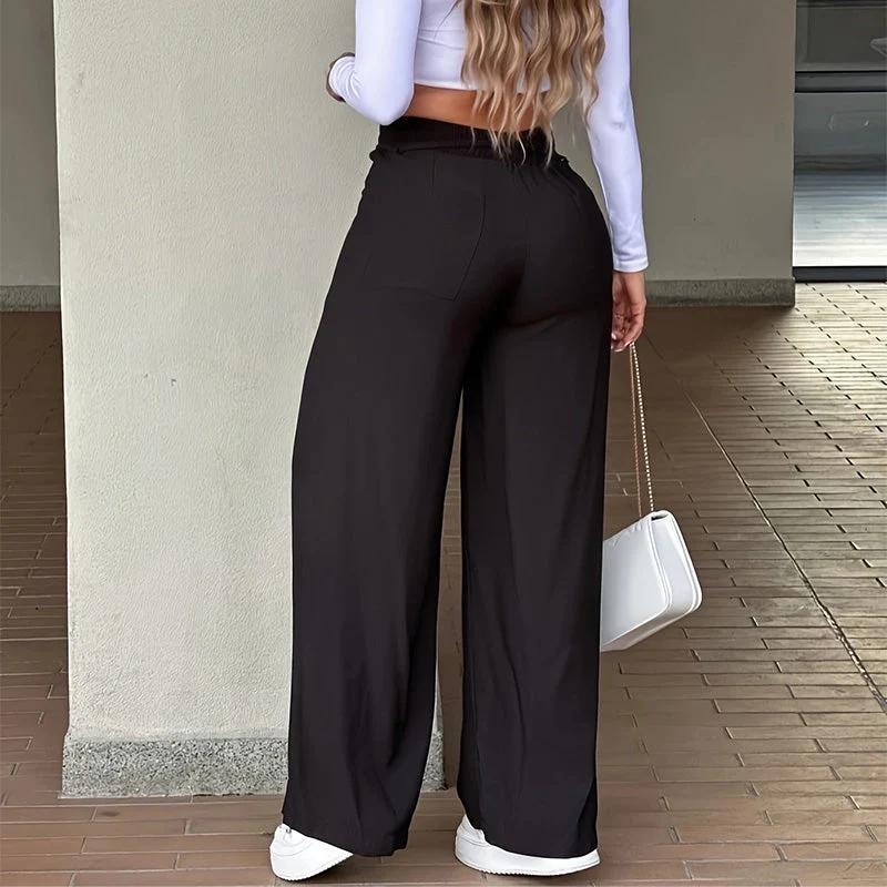 Celevia | Hochtaillierte Hose mit weitem Bein