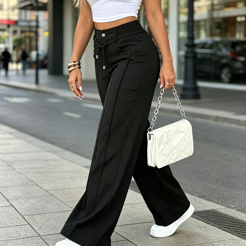 Celevia | Hochtaillierte Hose mit weitem Bein