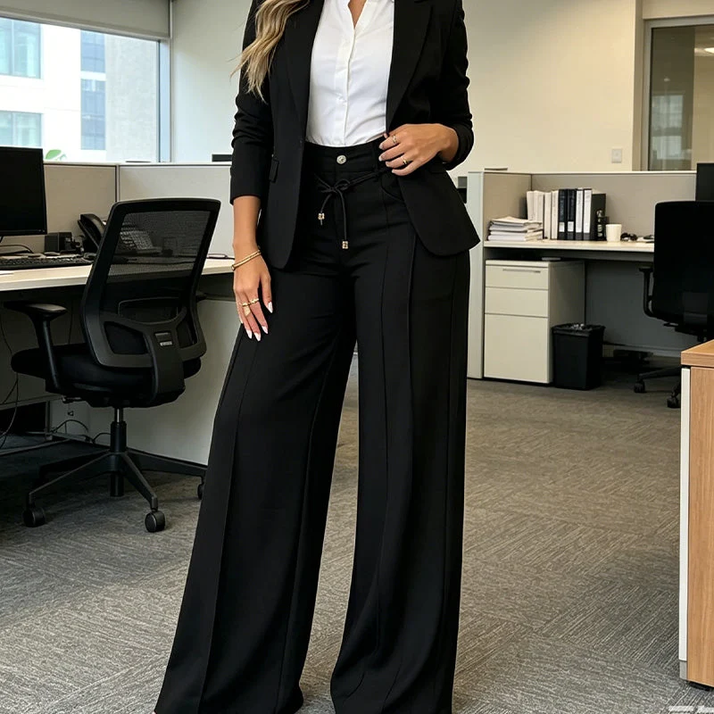 Celevia | Hochtaillierte Hose mit weitem Bein