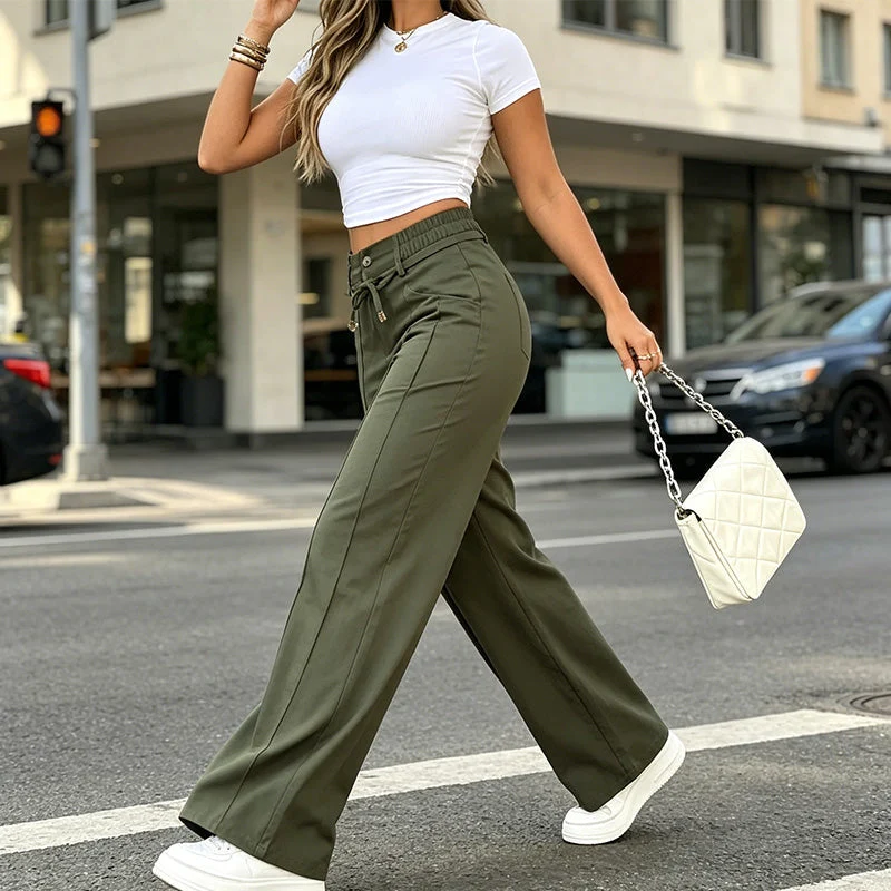 Celevia | Hochtaillierte Hose mit weitem Bein