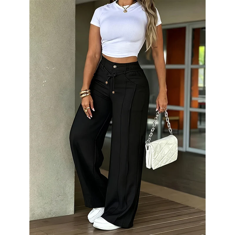 Celevia | Hochtaillierte Hose mit weitem Bein