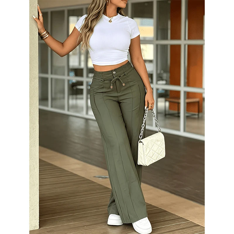 Celevia | Hochtaillierte Hose mit weitem Bein