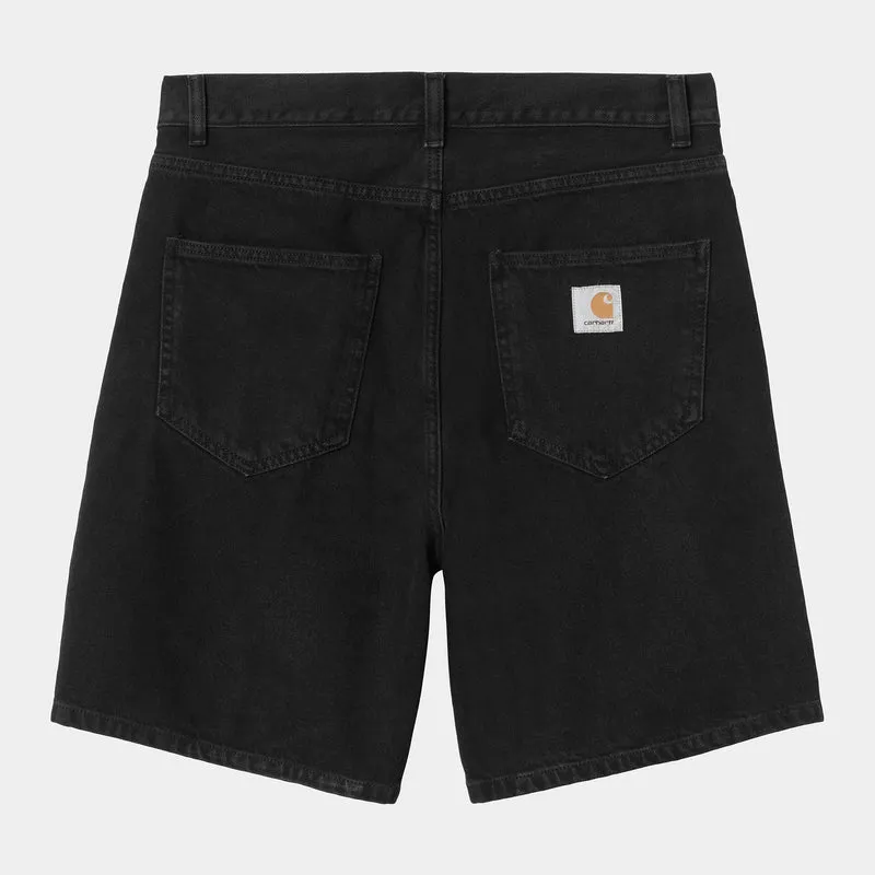 Carhartt WIP Herren Nolan Marshfield Denim Short | Schwarz Stone Washed