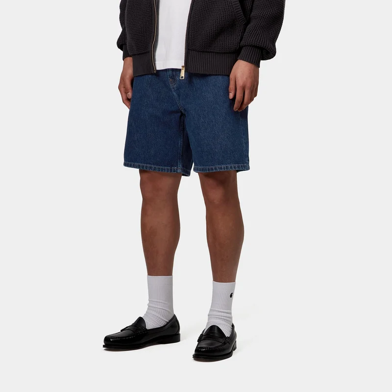 Carhartt WIP Herren Nolan Marshfield Denim Shorts | Blau Stone Washed