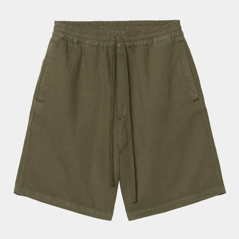 Carhartt WIP Herren Rainer Shawnee Fischgräten-Shorts | Turtle Garment Dyed