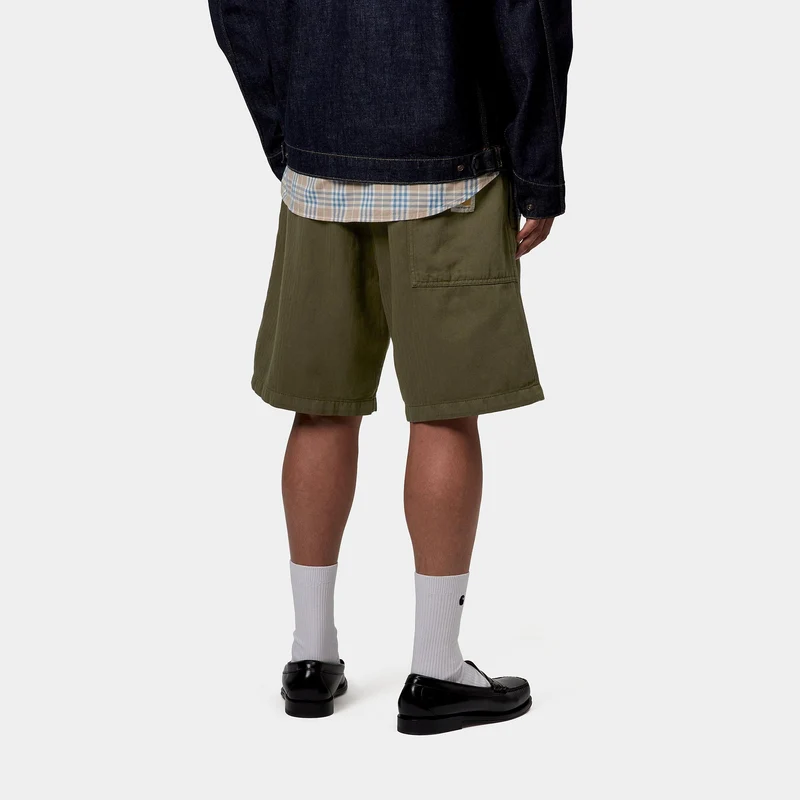Carhartt WIP Herren Rainer Shawnee Fischgräten-Shorts | Turtle Garment Dyed