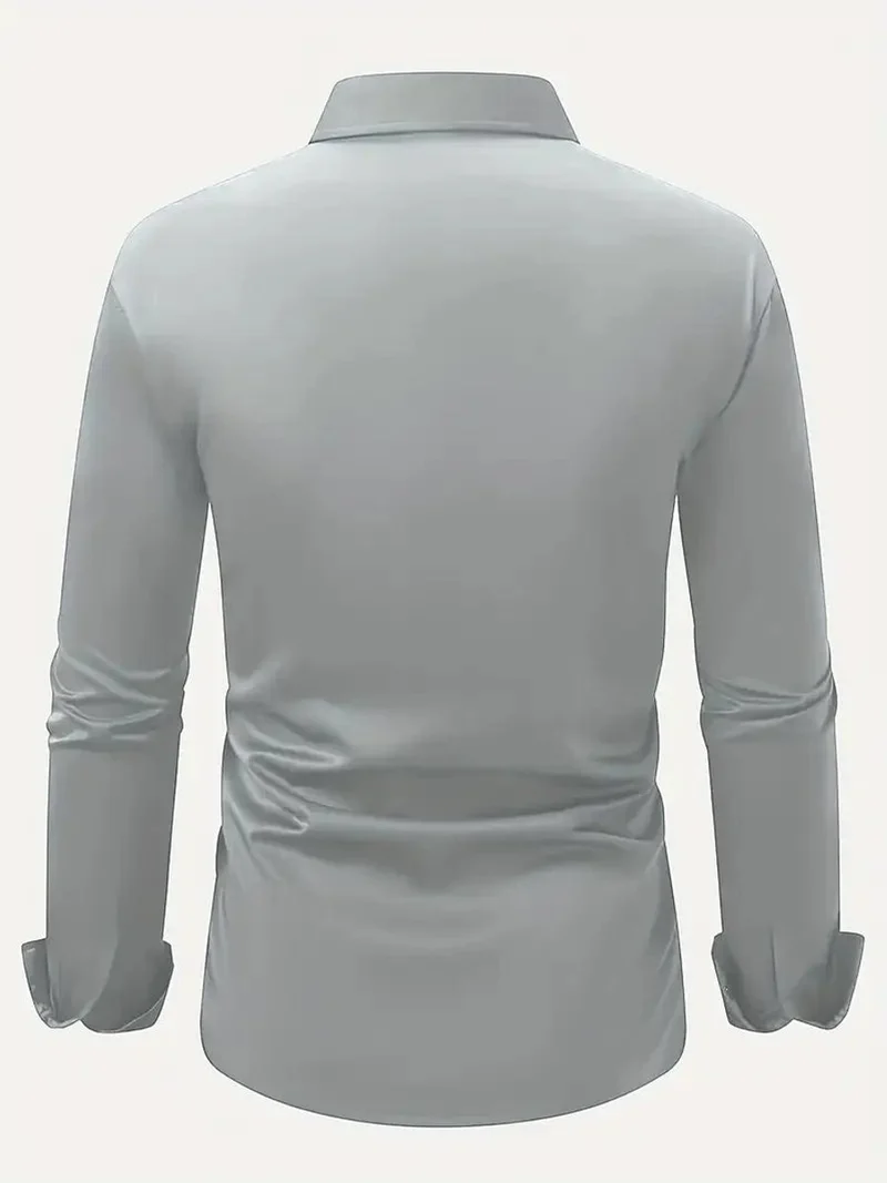 Julian | Herren Slim-Fit Knitterfreies Langarm Business-Hemd