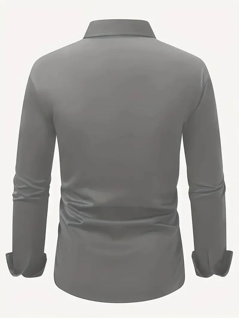Julian | Herren Slim-Fit Knitterfreies Langarm Business-Hemd