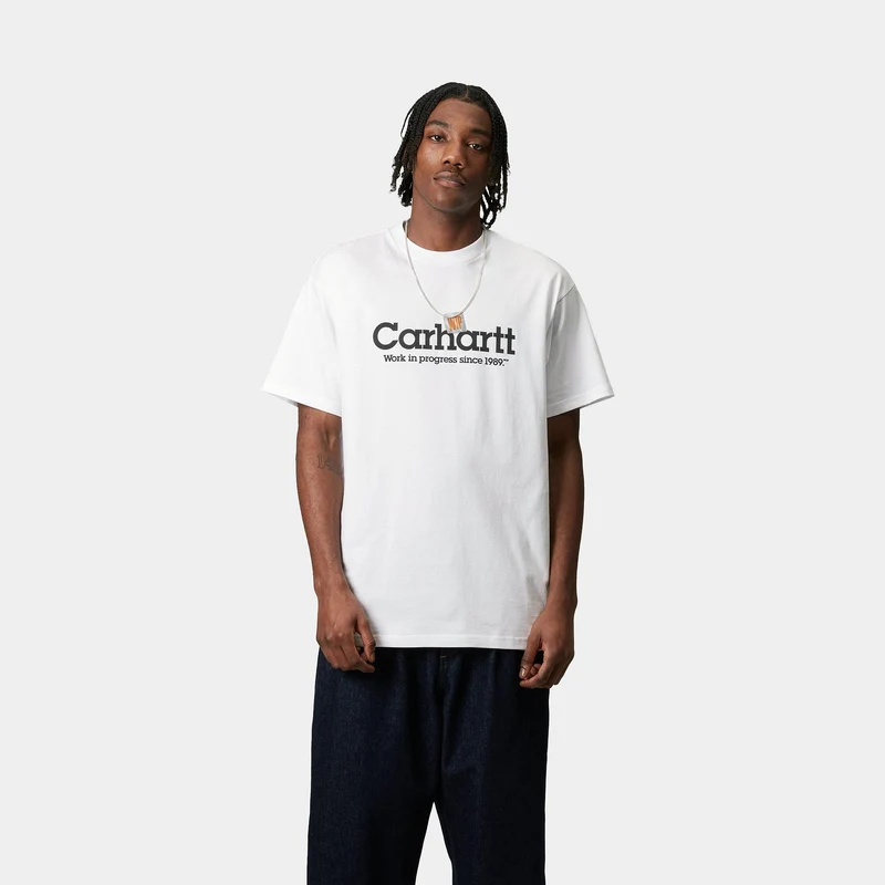 Carhartt WIP Herren Label Script T-Shirt | Weiß