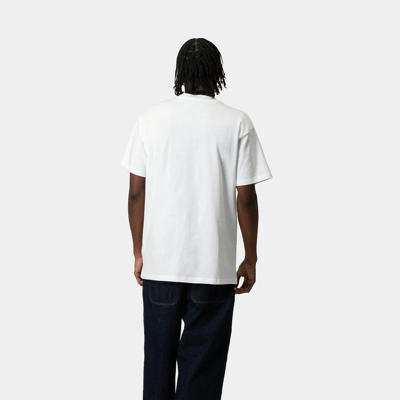 Carhartt WIP Herren Label Script T-Shirt | Weiß