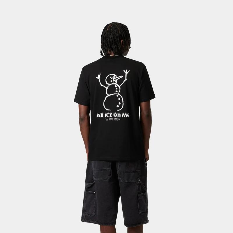 Carhartt WIP Herren Ice T-Shirt | Schwarz