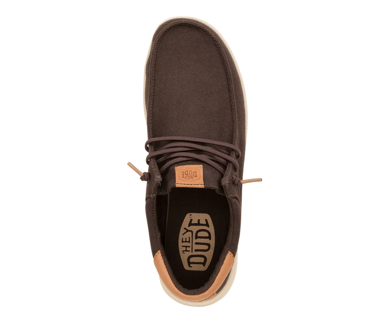 Hey Dude Paul Canvas Herrenmokassin | Mole Brown / Wood Ash