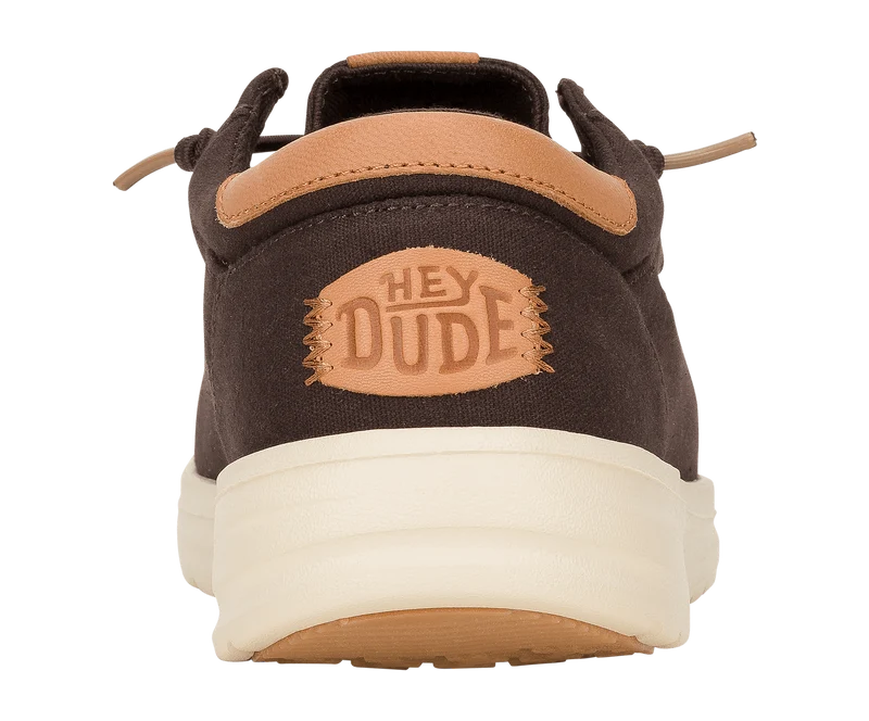Hey Dude Paul Canvas Herrenmokassin | Mole Brown / Wood Ash