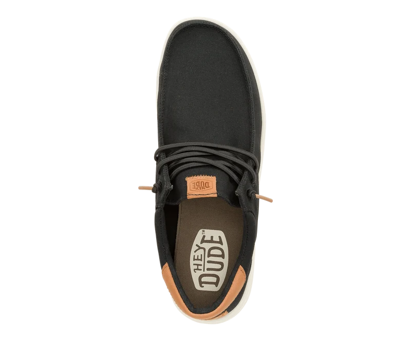 Hey Dude Paul Canvas Herrenmokassin | Schwarz